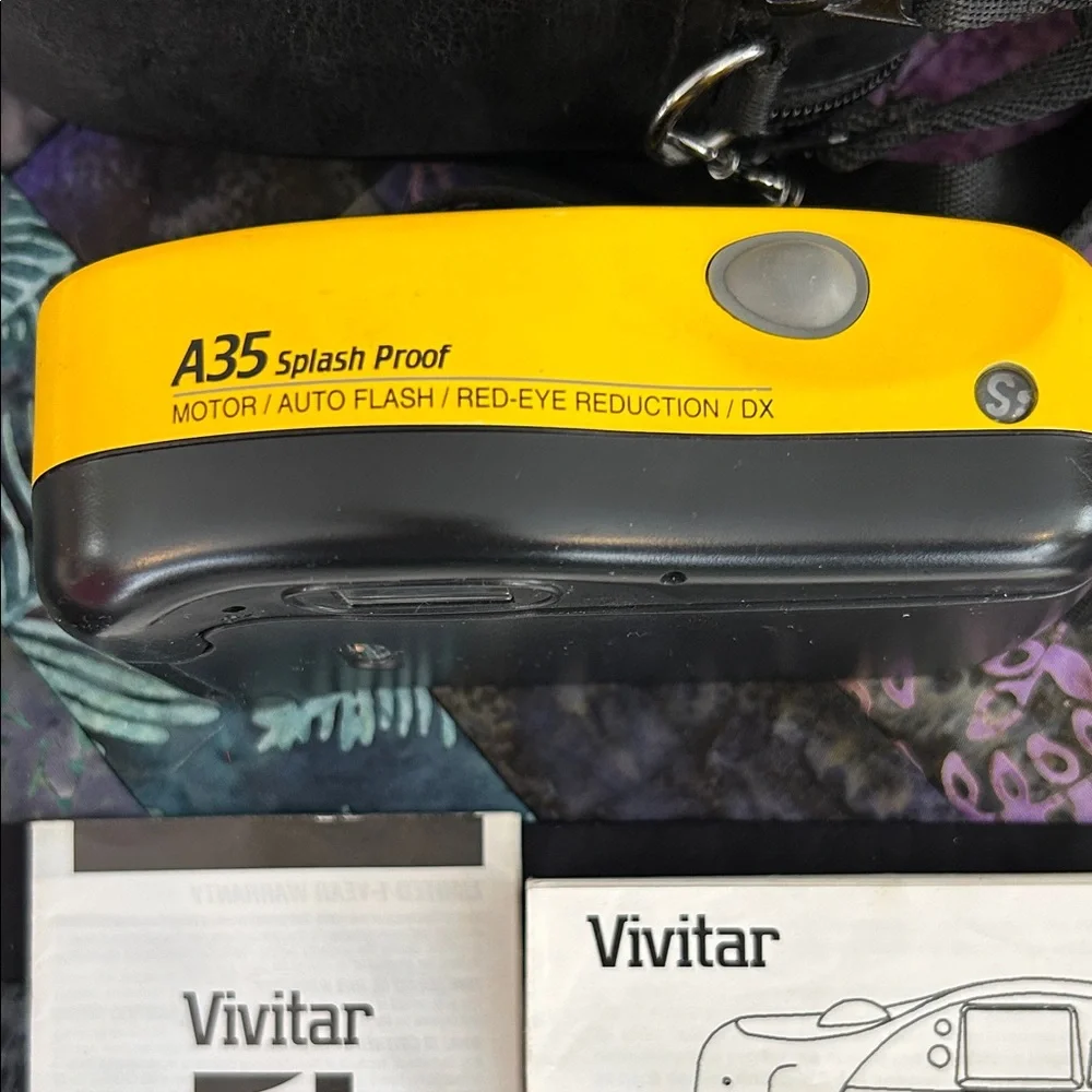 A35 Splash Proof Vivitar Yellow Camera